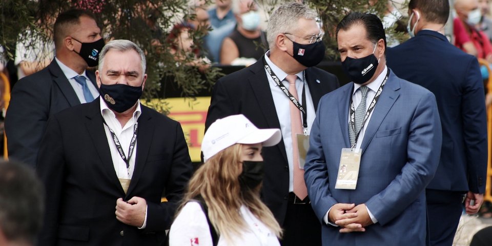 Ο υπουργός Ανάπτυξης Αδωνις Γεωργιάδης στην τελετή εκκίνησης του Ράλι Ακρόπολις / Φωτογραφία: Intimenews-ΤΖΑΜΑΡΟΣ ΠΑΝΑΓΙΩΤΗΣ