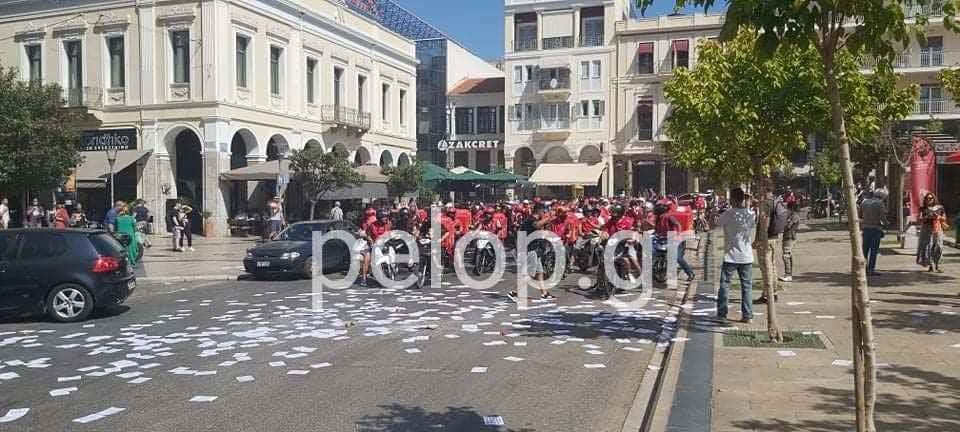 πορεία διανομέων efood Πάτρα 22/9/2021