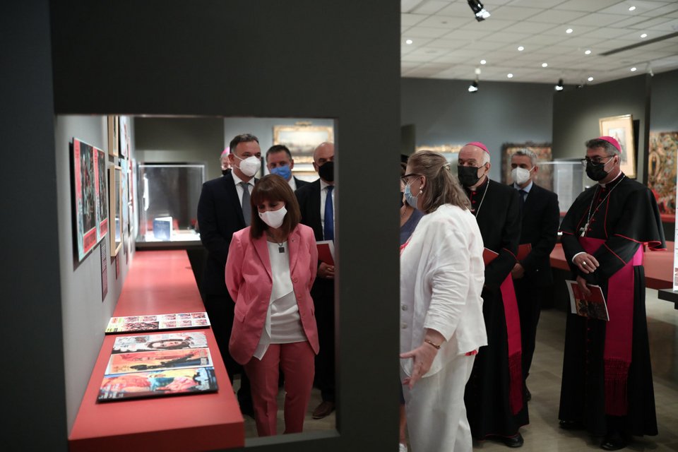 Στη σημασία της ναυμαχίας στάθηκε κατά τον χαιρετισμό της η πρόεδρος της Δημοκρατίας / Φωτογραφία: ΓΡΑΦΕΙΟ ΤΥΠΟΥ ΠτΔ-ΘΟΔΩΡΗΣ ΜΑΝΩΛΟΠΟΥΛΟΣ