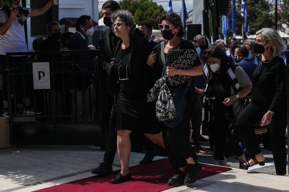 Η Μαργαρίτα Θεοδωράκη στην κηδεία του Μίκη Θεοδωράκη/ EUROKINISSI/ ΒΑΣΙΛΗΣ ΡΕΜΠΑΠΗΣ