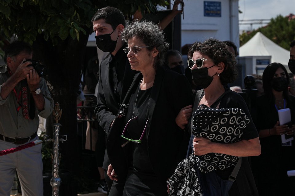 Η Μαργαρίτα Θεοδωράκη στην κηδεία του Μίκη Θεοδωράκη/ EUROKINISSI/ ΒΑΣΙΛΗΣ ΡΕΜΠΑΠΗΣ