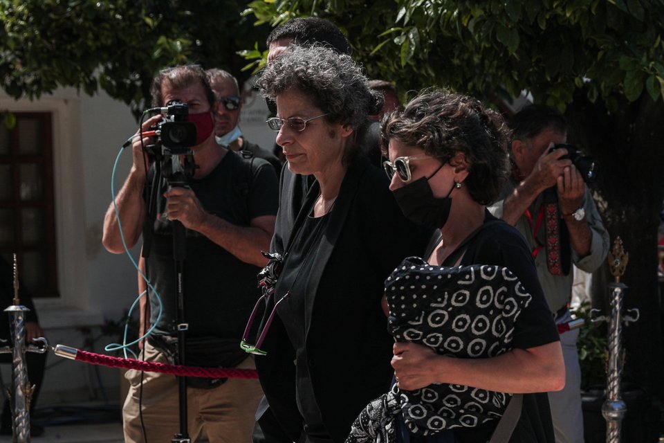 Η Μαργαρίτα Θεοδωράκη στην κηδεία του Μίκη Θεοδωράκη/ EUROKINISSI/ ΒΑΣΙΛΗΣ ΡΕΜΠΑΠΗΣ