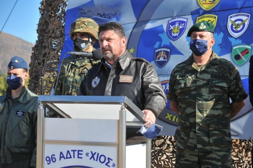 Στη σπουδαιότητα που έχουν για τη χώρα οι Ενοπλες Δυνάμεις στάθηκε ο Νίκος Χαρδαλιάς / Φωτογραφία: ΓΕΕΘΑ