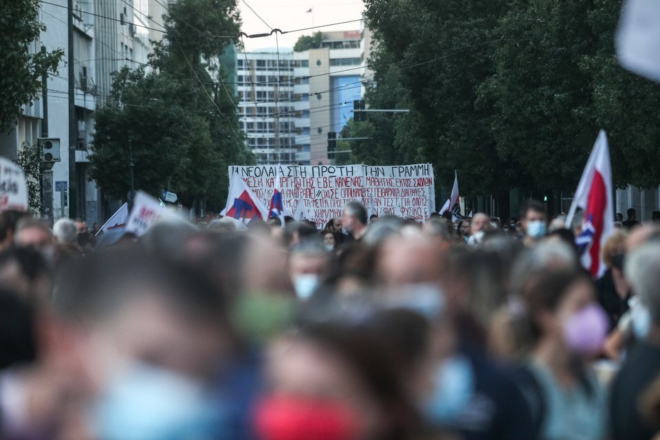 Αρκετή η συμμετοχή στο συλλαλητήριο / Φωτογραφία: ΒΑΣΙΛΗΣ ΡΕΜΠΑΠΗΣ-EUROKINISSI