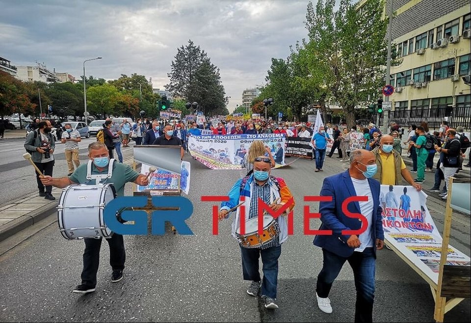 πορεία υγειονομικών Θεσσαλονίκη