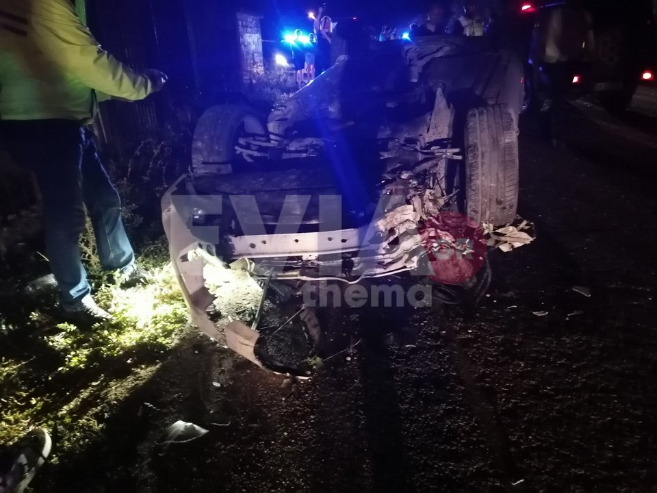 Η εικόνα δείχνει τη σφοδρότητα της σύγκρουσης / Φωτογραφία: eviathema.gr