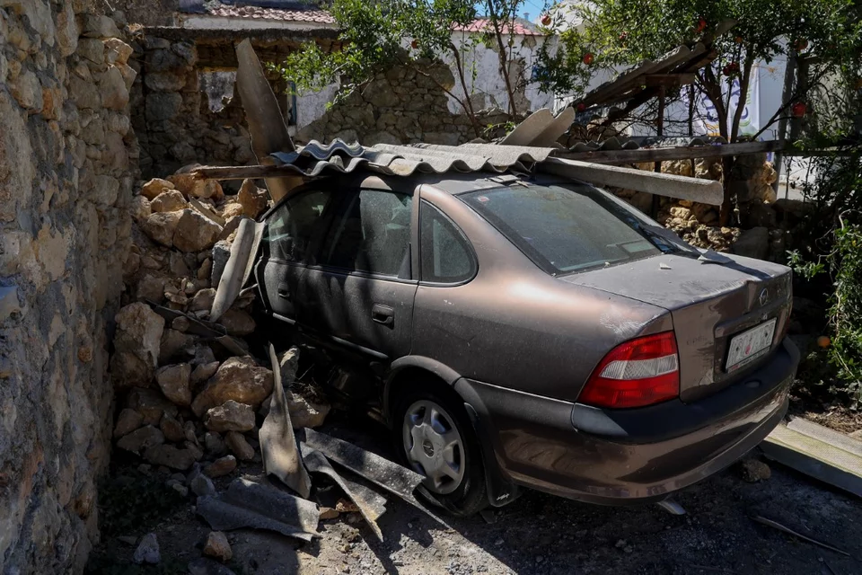 Ζημιές από τον σεισμό στην Κρήτη / Φωτογραφία: Eurokinissi