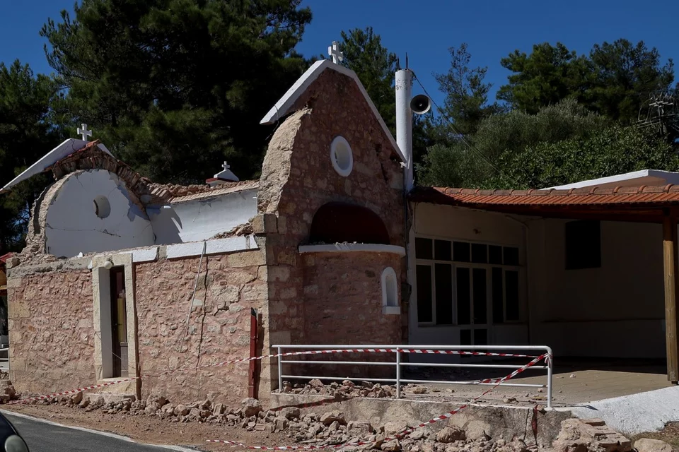 Ζημιές από τον σεισμό στην Κρήτη / Φωτογραφία: Eurokinissi