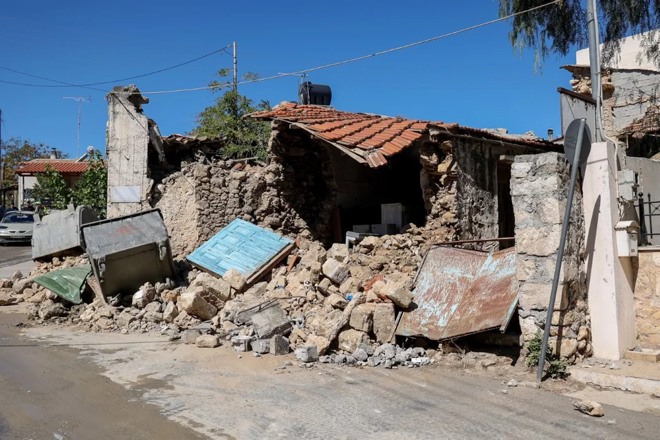 Ζημιές από τον σεισμό στην Κρήτη / Φωτογραφία: Eurokinissi