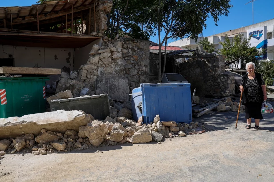 Ζημιές από τον σεισμό στην Κρήτη / Φωτογραφία: Eurokinissi