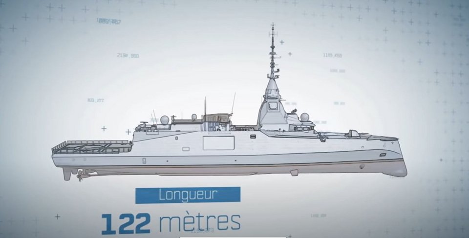 Σχεδιάγραμμα της γαλλικής φρεγάτας