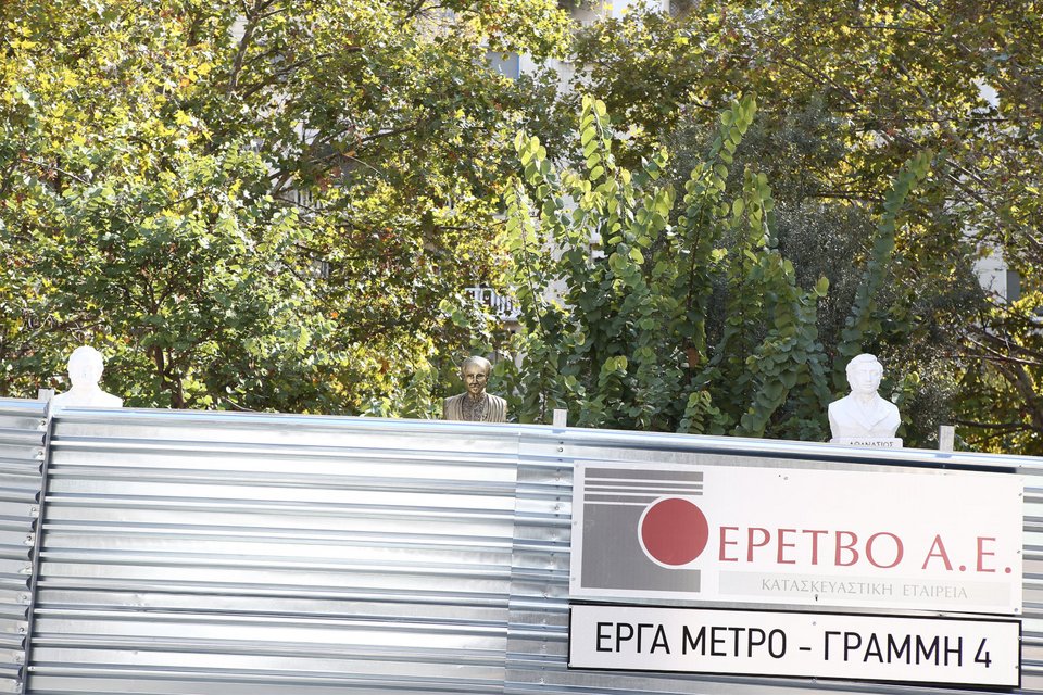 περίφραξη Κολωνάκι γραμμή 4 μετρό
