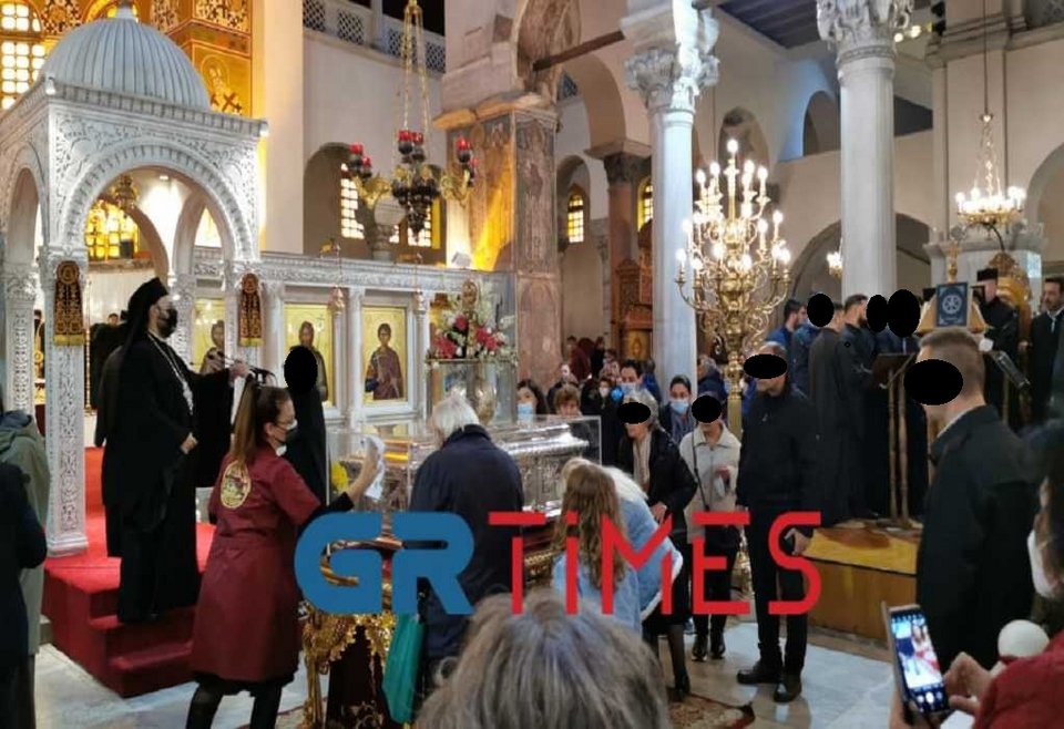 λιτάνευση εικόνας λειψάνων Αγίου Δημητρίου Θεσσαλονίκη