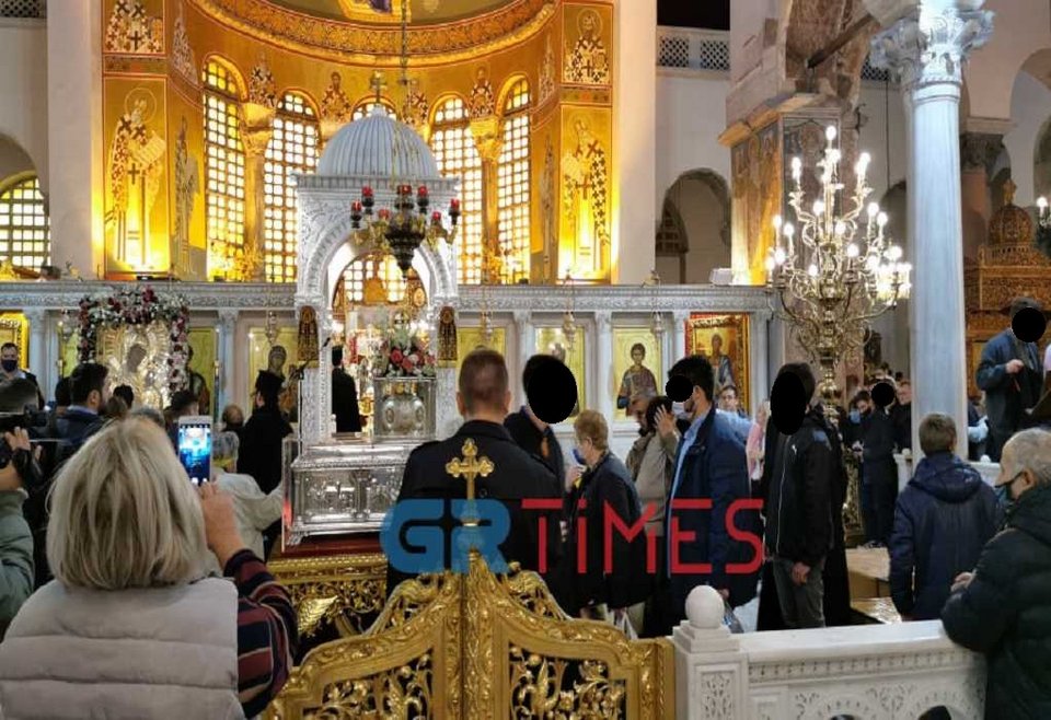 λιτάνευση εικόνας λειψάνων Αγίου Δημητρίου Θεσσαλονίκη