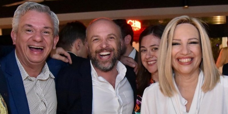 Η Φώφη Γεννηματά με τον Νίκο Βοσδογάνη και τον Σάββα Γουλόπουλο