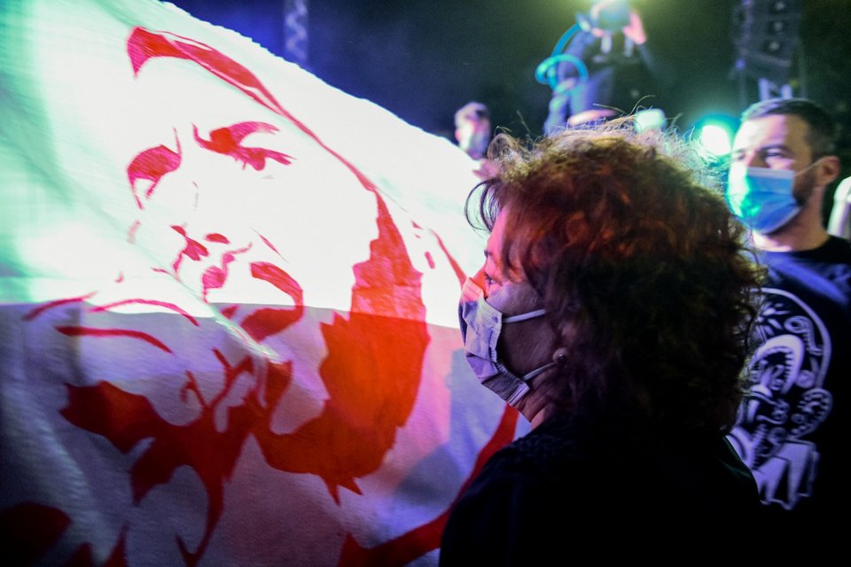 Η Μάγδα Φύσσα στο Σύνταγμα / Φωτογραφία: ΓΙΑΝΝΗΣ ΠΑΝΑΓΟΠΟΥΛΟΣ/EUROKINISSI