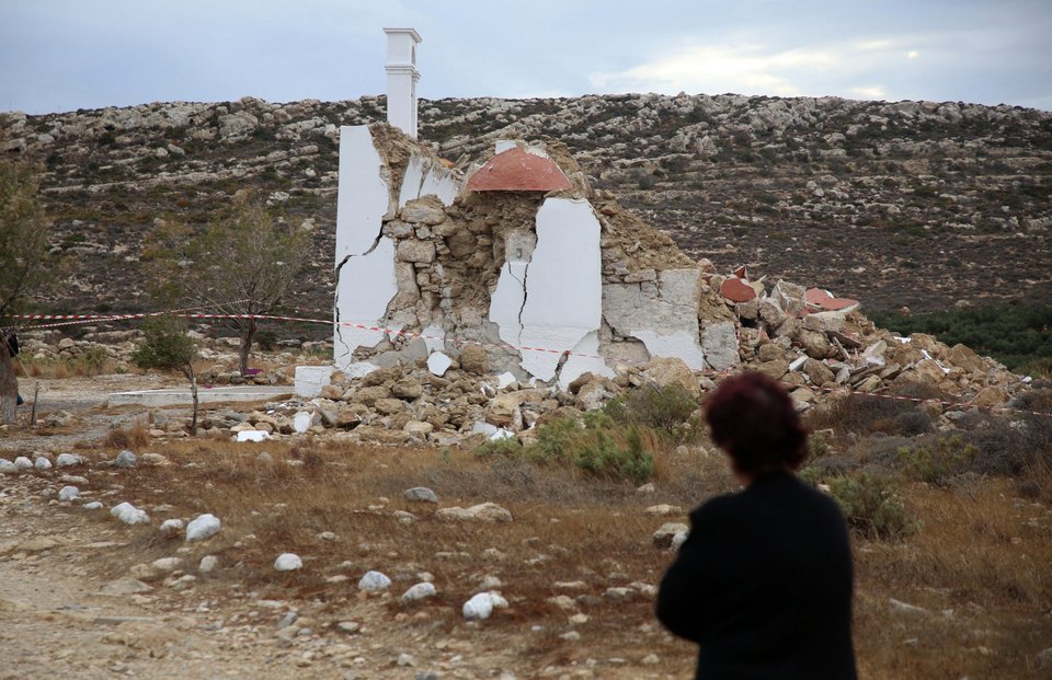 Θλίψη προκαλεί η εικόνα από το εκκλησάκι του Αγίου Νικολάου / Φωτογραφία: Image Online