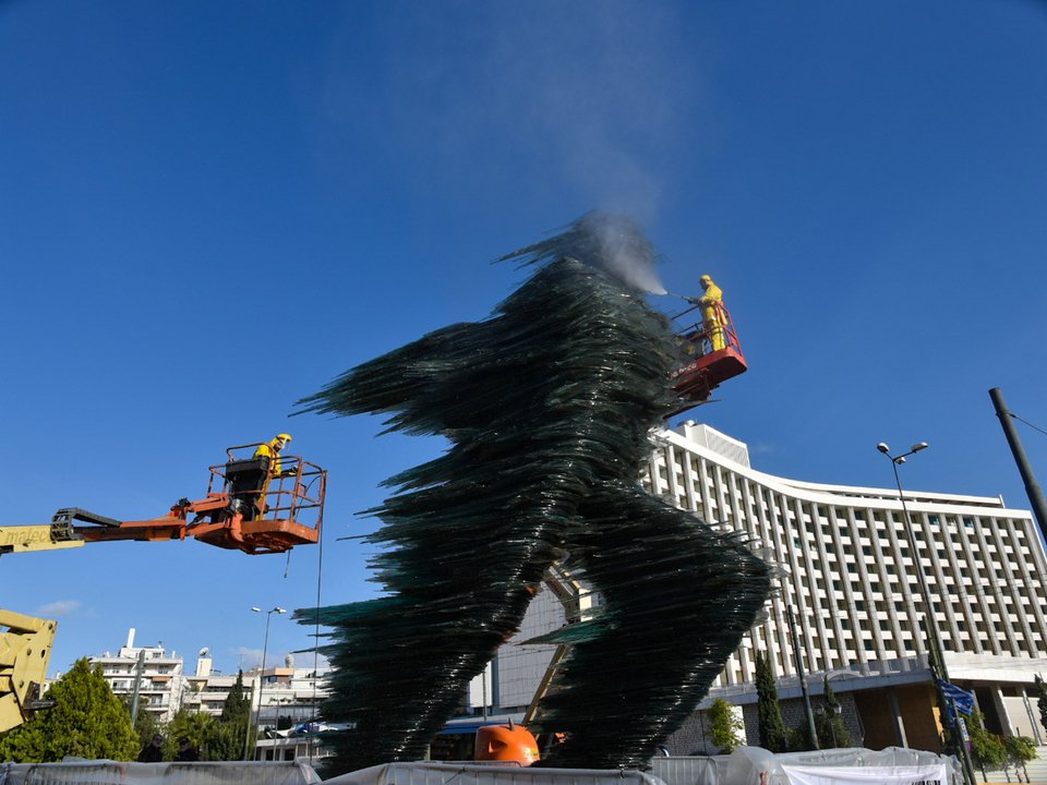 Ο καθαρισμός του «Δρομέα» / Φωτογραφία: ΑΠΕ-ΜΠΕ