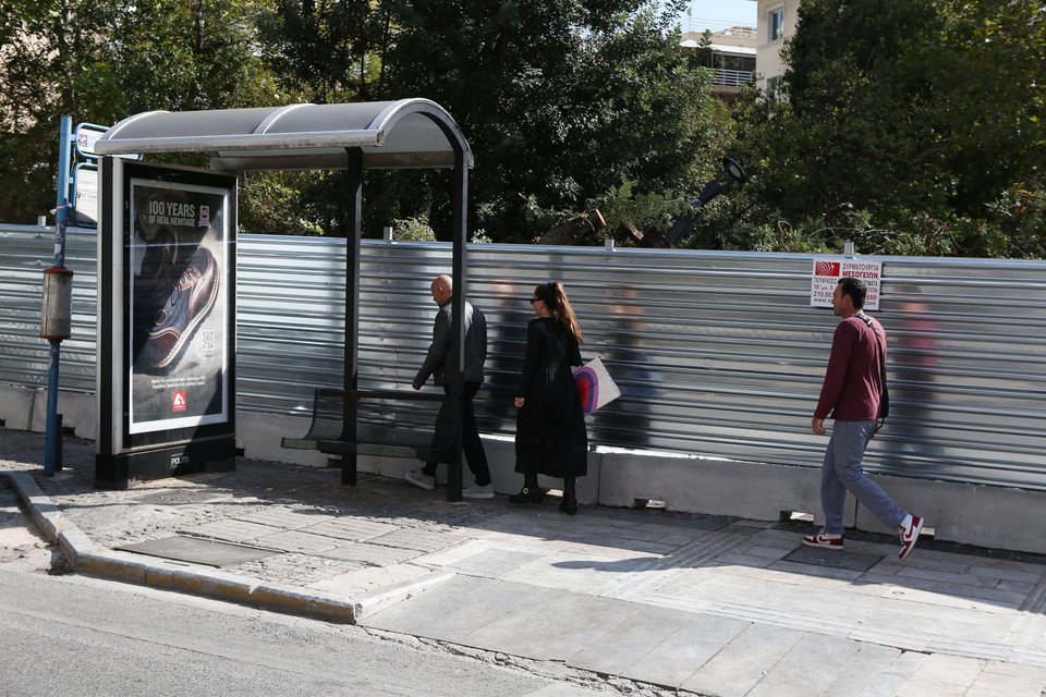 περίφραξη Κολωνάκι γραμμή 4 μετρό