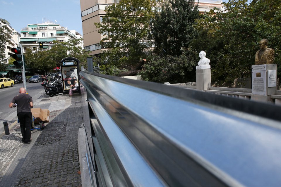 περίφραξη Κολωνάκι γραμμή 4 μετρό