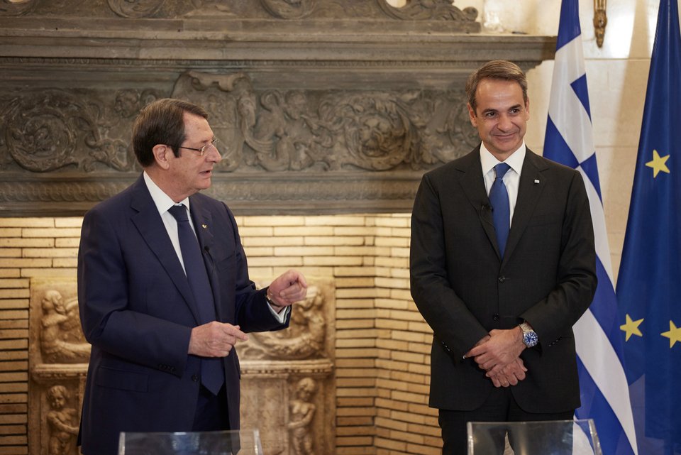 Κυριάκος Μητσοτάκης και Νίκος Αναστασιάδης/ Φωτογραφία: Eurokinissi