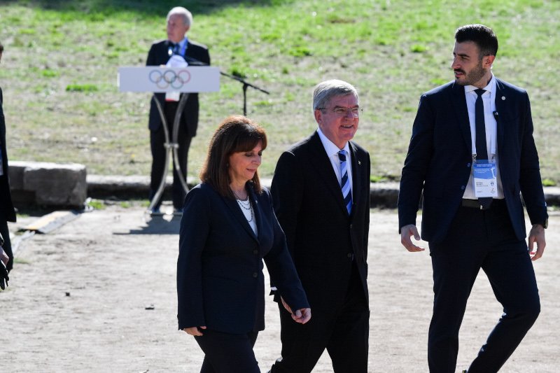 Η Κατερίνα Σακελλαροπούλου με τον Τόμας Μπαχ