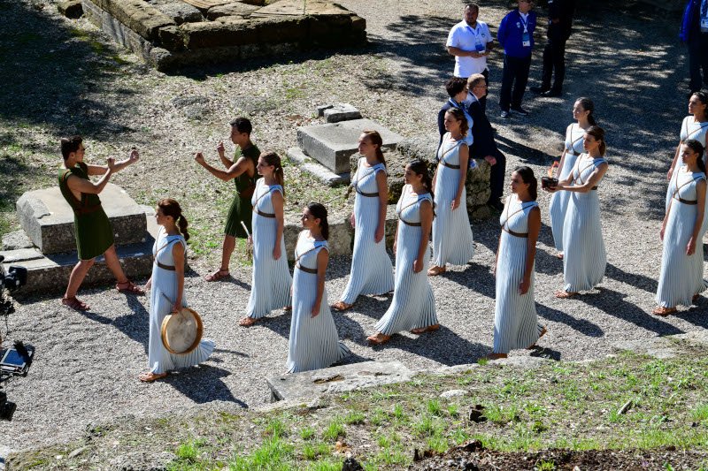 Στιγμιότυπο από την τελετή αφής της Φλόγας