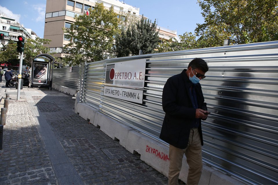 περίφραξη Κολωνάκι γραμμή 4 μετρό