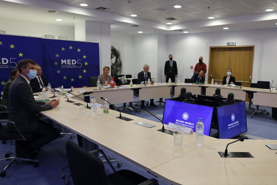 Δέσμευση να συνεχιστεί η στενή συνεργασία των δύο χωρών / Φωτογραφία: Γραφείο Τύπου Υπουργείου Μετανάστευσης & Ασύλου / EUROKINISSI