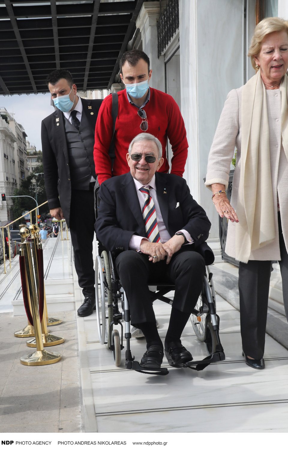 Ο Κωνσταντίνος Γλίξμπουργκ με τη σύζυγό του, Άννα- Μαρία.