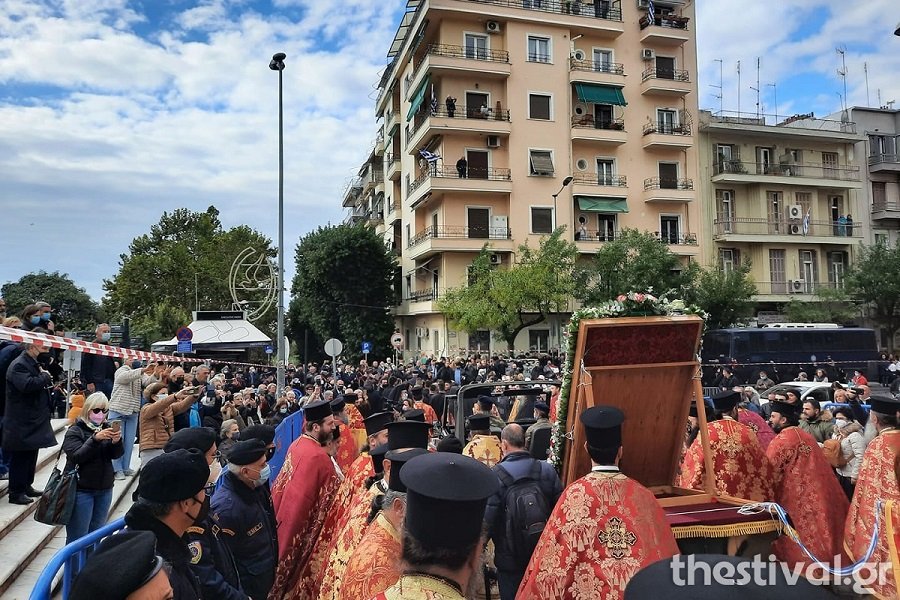 λιτάνευση εικόνας λειψάνων Αγίου Δημητρίου Θεσσαλονίκη