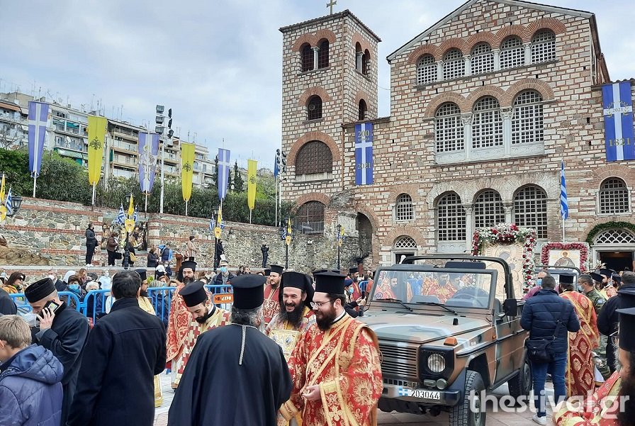 λιτάνευση εικόνας λειψάνων Αγίου Δημητρίου Θεσσαλονίκη