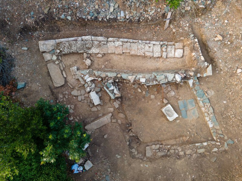 Αγιόκαμπος άποψη του αρχαίου κτηρίου