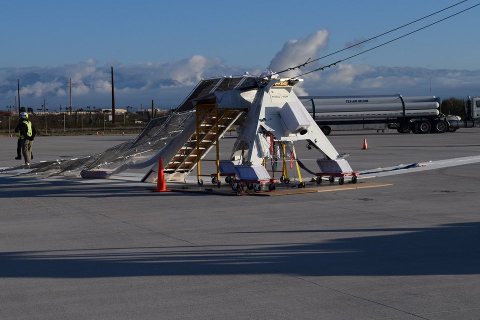 Από τις δοκιμές για τη λειτουργία του μπαλονιού - Φωτογραφία: World View/Instagram