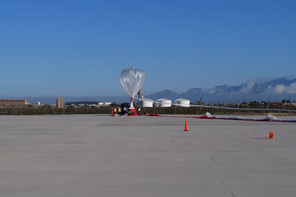 Από τις δοκιμές για τη λειτουργία του μπαλονιού - Φωτογραφία: World View/Instagram
