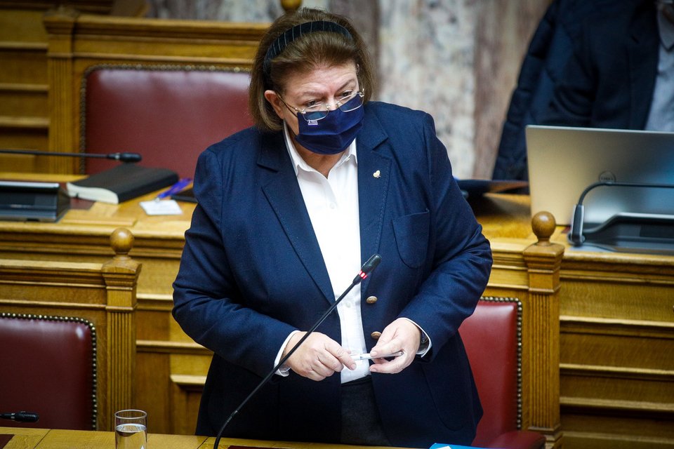 Η Λίνα Μενδώνη / Φωτογραφία: ΚΟΝΤΑΡΙΝΗΣ ΓΙΩΡΓΟΣ-EUROKINISSI