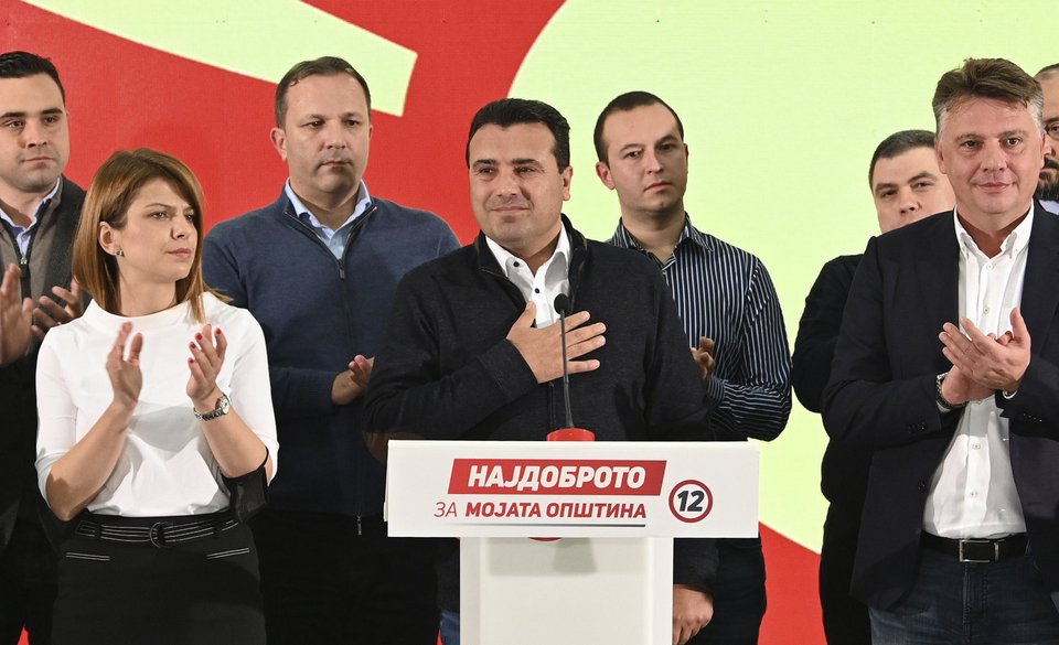Ο Ζόραν Ζάεφ κατά την ανακοίνωση της παραίτησής του από την πρωθυπουργία της Βόρειας Μακεδονίας και την ηγεσία του Σοσιαλδημοκρατικού Κόμματος