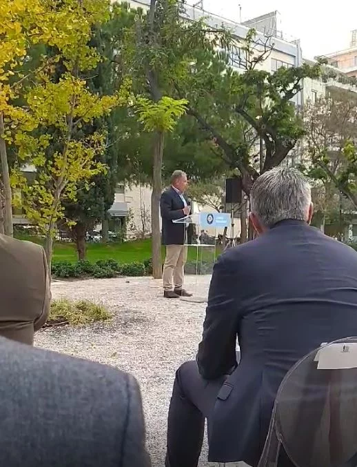 Ο Αντώνης Σκορδίλης στα εγκαίνια του Ιαπωνικού Κήπου