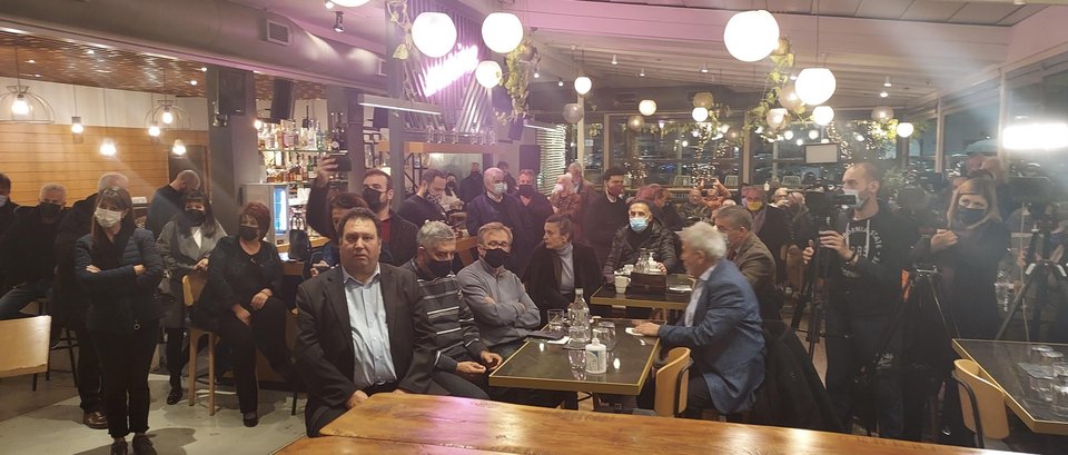Φωτογραφία από την εκδήλωση του Ανδρέα Λοβέρδου στις Σέρρες