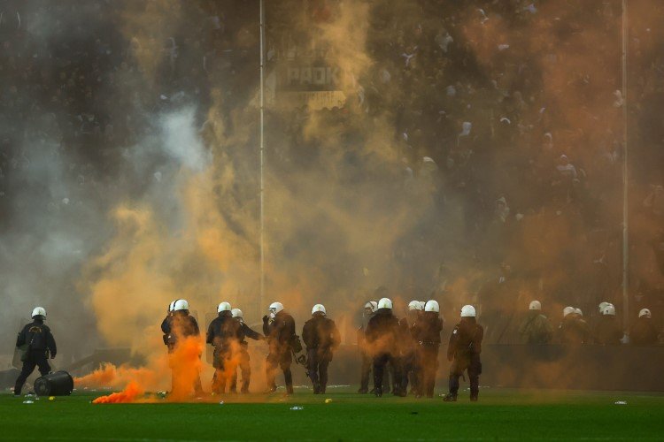 Σκηνή από το γήπεδο της Τούμπας / Φωτογραφία: Eurokinissi