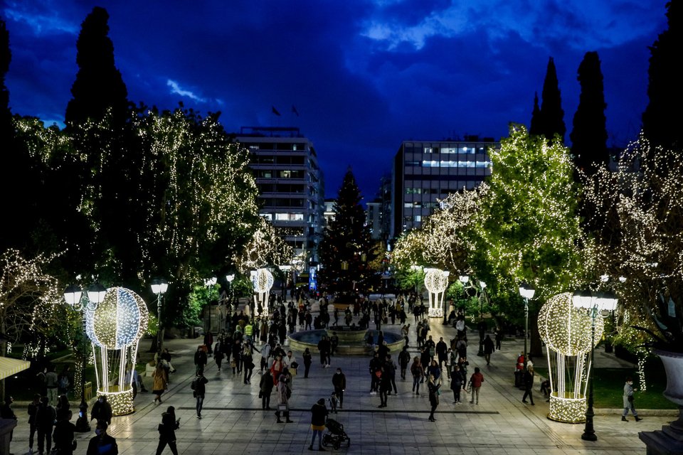 στολισμός Χριστούγεννα πλατεία Συντάγματος