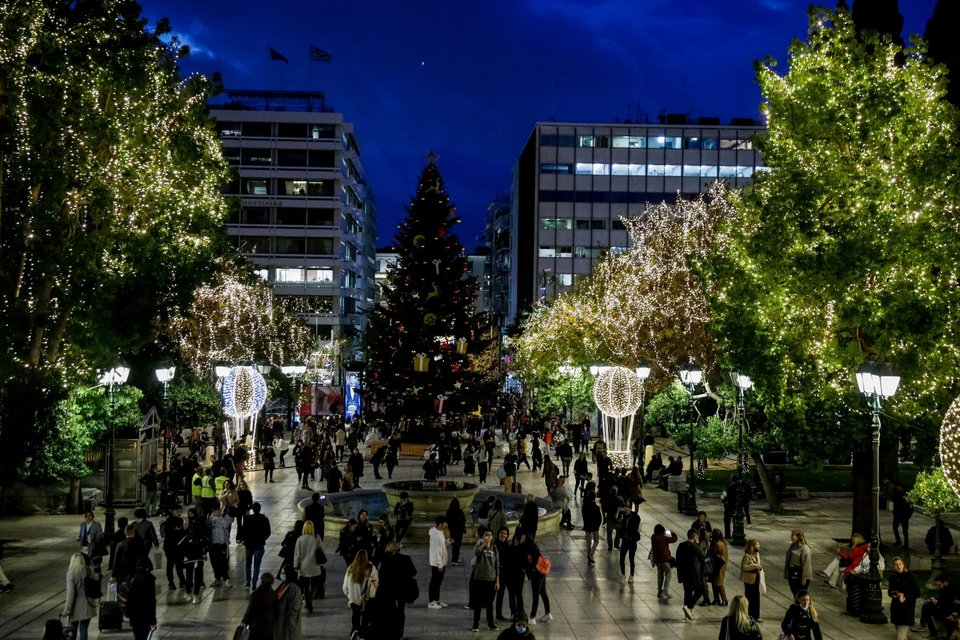 στολισμός Χριστούγεννα πλατεία Συντάγματος