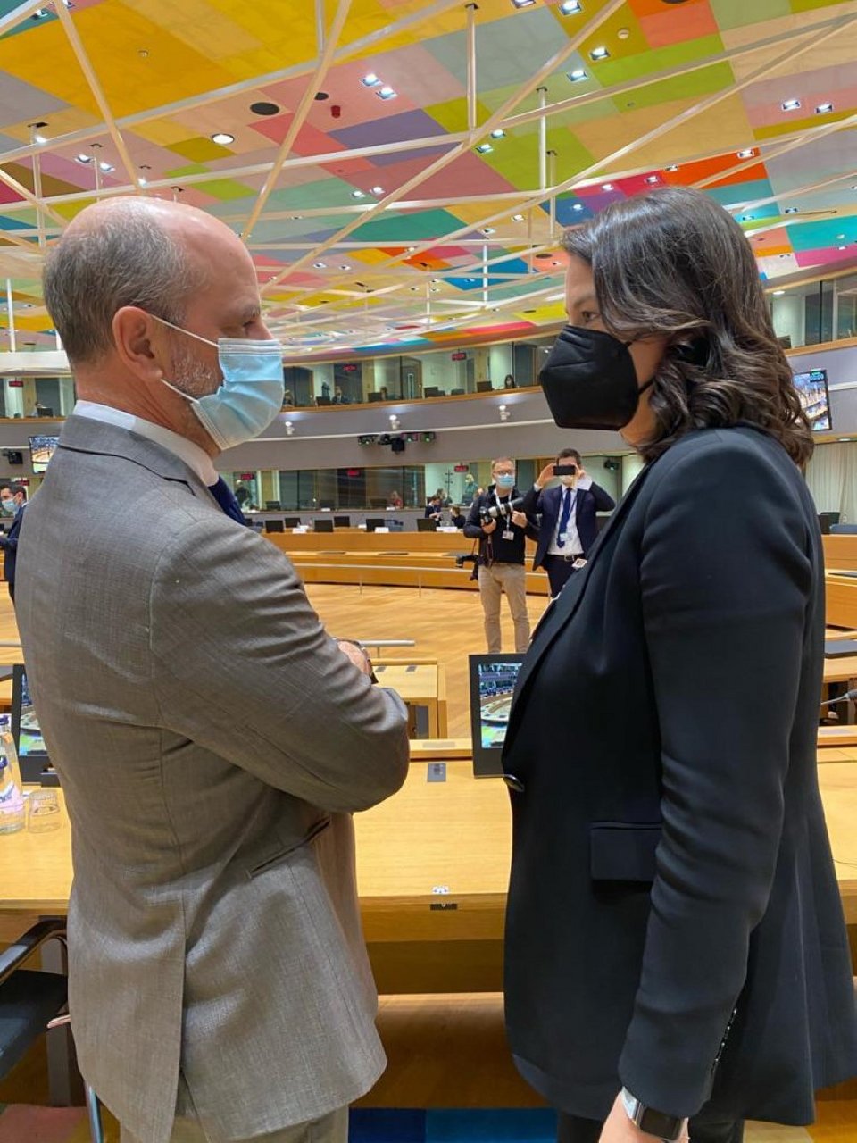 Η Υπουργός με τον Γάλλο Υπουργό Παιδείας Jean Michel Blanquer
