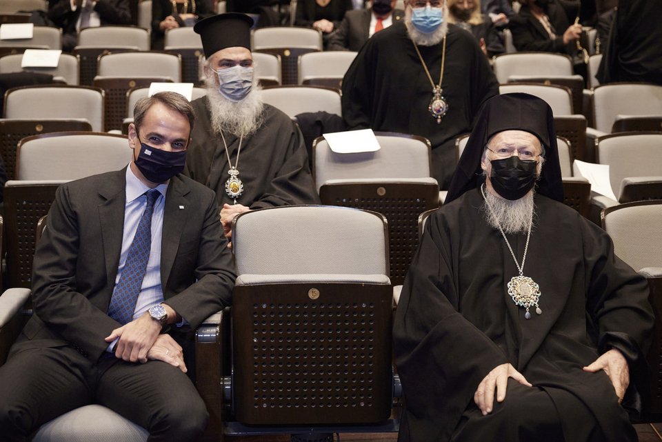Ο Κυριάκος Μητσοτάκης πλάι στον Πατριάρχη Βαρθολομαίο
