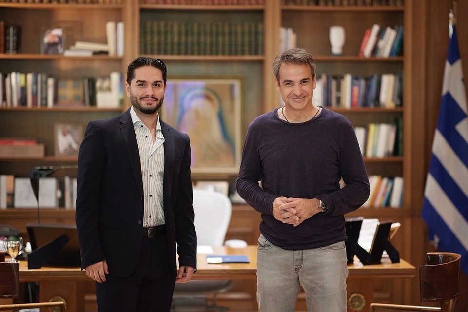 Ο Κυριάκος Μητσοτάκης και ο Χρήστος Μάστορας / Φωτογραφία: Instagram-xmastoras
