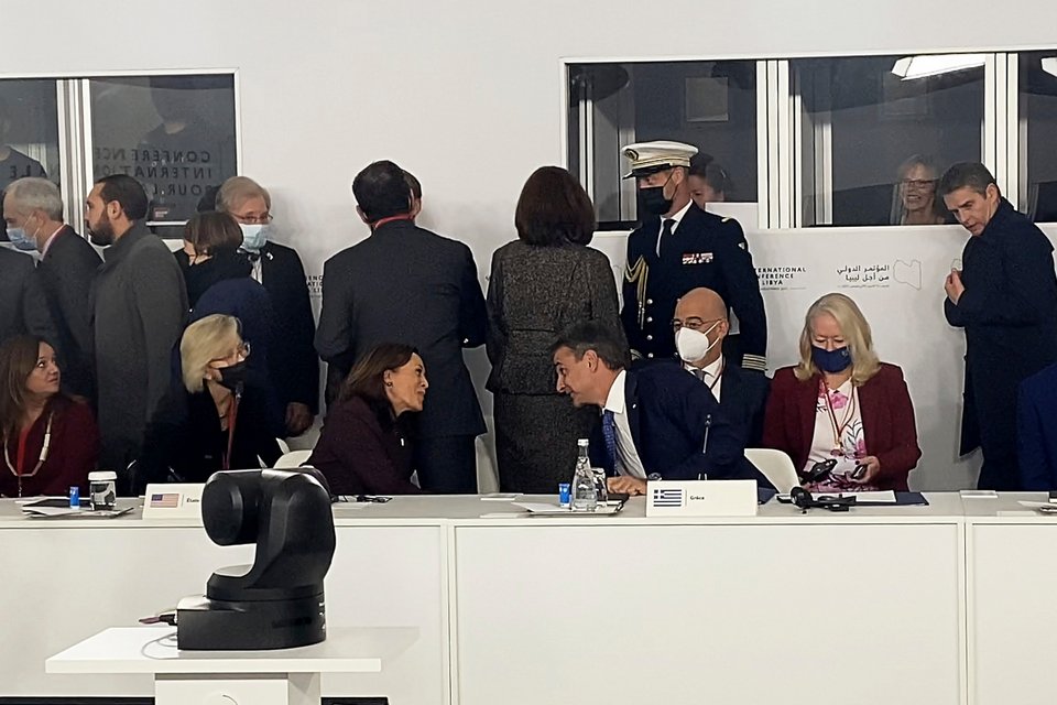 Ο Κυριάκος Μητσοτάκης και η Καμάλα Χάρις / Φωτογραφία: ΓΤΠ