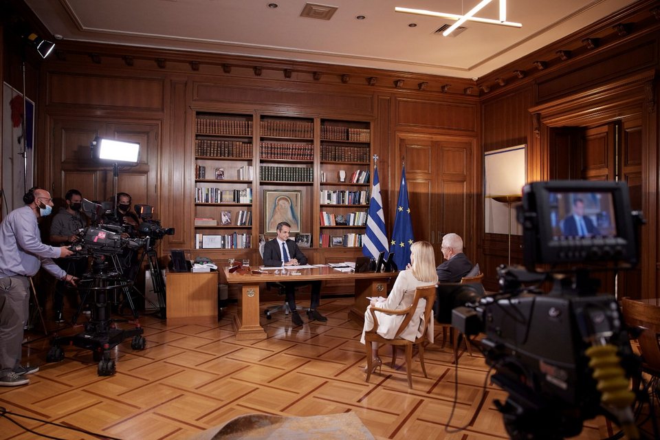 Συνέντευξη Μητσοτάκη στο δελτίο ειδήσεων του MEGA