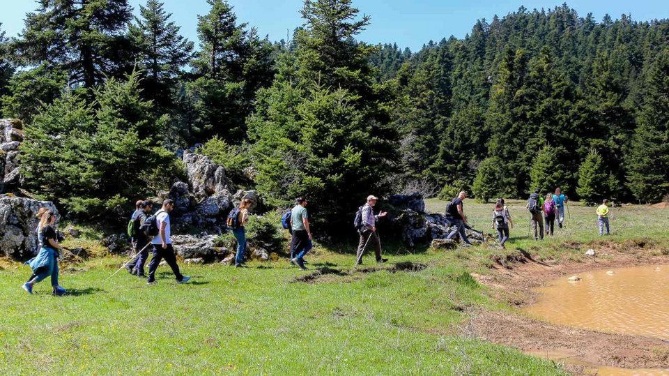 Πεζοπορία στο βουνό του Παρνασσού