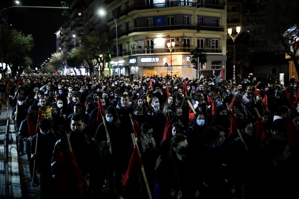 Η πορεία για το Πολυτεχνείο στη Θεσσαλονίκη / Φωτογραφία: Konstantinos Tsakalidis / SOOC