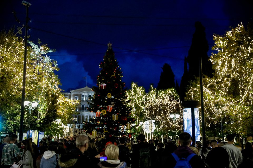 στολισμός Χριστούγεννα πλατεία Συντάγματος